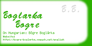 boglarka bogre business card