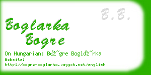 boglarka bogre business card